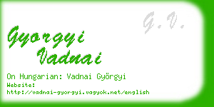 gyorgyi vadnai business card
